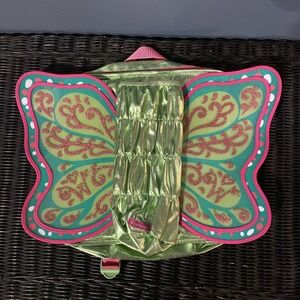American Girl Butterfly Fairy Backpack Adjustable Metallic Green Doll Carrier